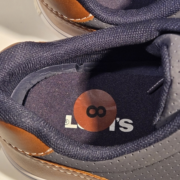 Levis Miles Preference Men’s Navy Blue / Brown Fashion Sneakers Size 8 - Picture 11 of 16